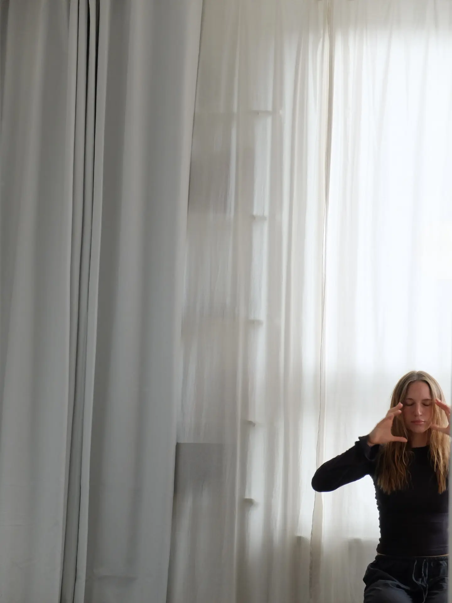 anja in a seated yoga moment